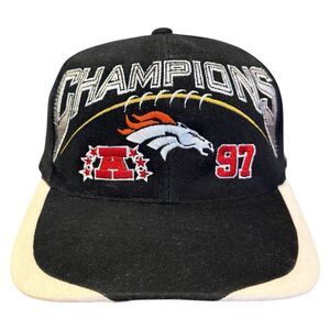 Vintage Denver Broncos AFC Champions Snapback Hat Sports Specialties Pro Line